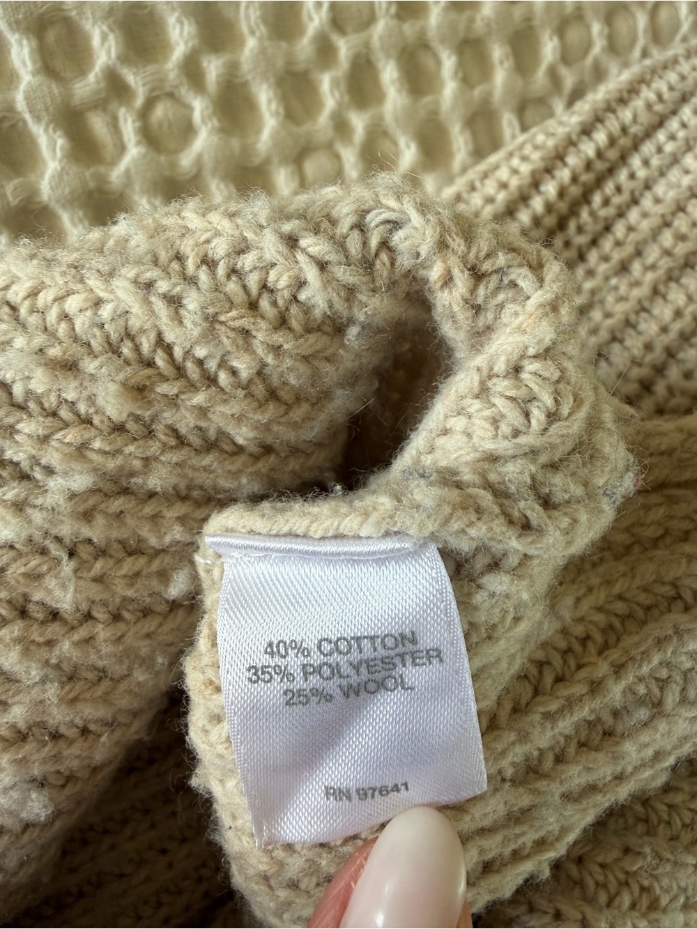 J.Jill Wool Blend Ribbed V Neck Sweater Oatmeal Beige XS - Picture 7 of 9